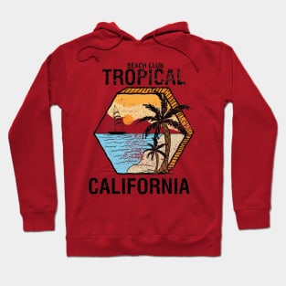 tropical California  Beach club Hoodie